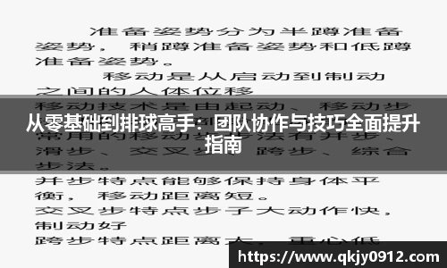 从零基础到排球高手：团队协作与技巧全面提升指南